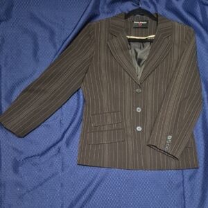 Vintage Simply Manakin Brown Pinstripe Blazer and Pant Suit